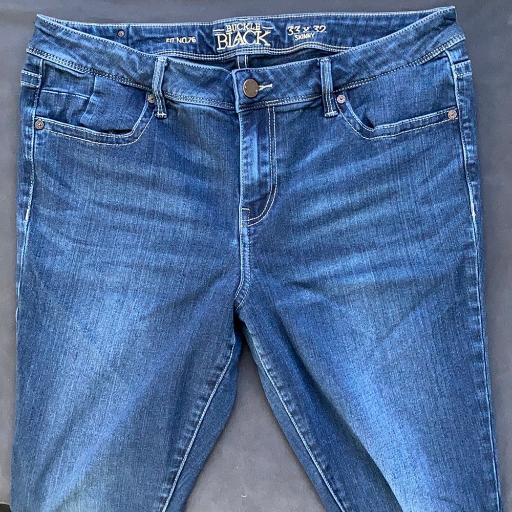 Buckle black men’s jeans